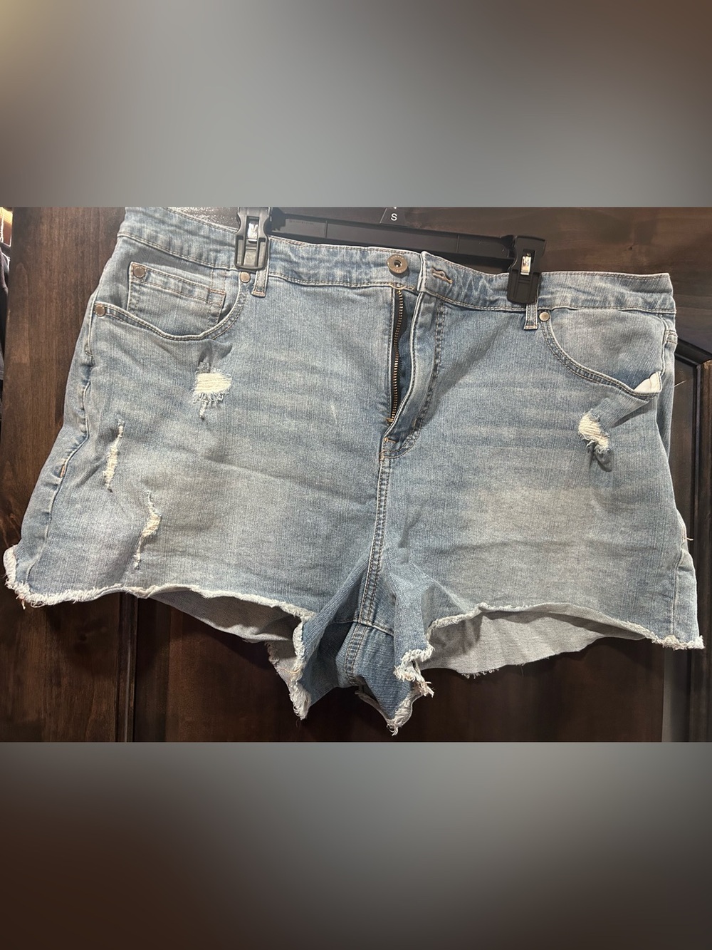 torrid Light Wash Distressed Jean Shorts